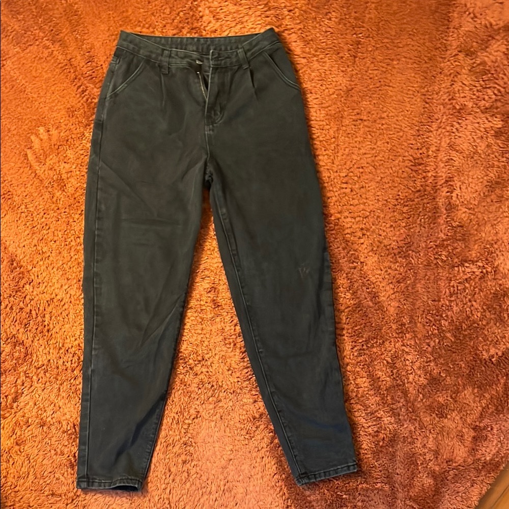 Faded black loose fit jeans